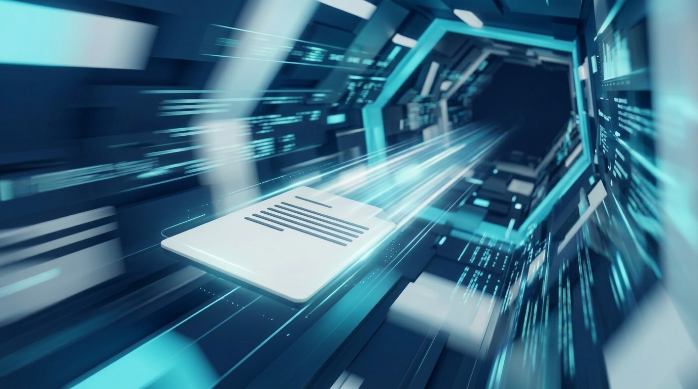 Workflow automation view connecting files through the system